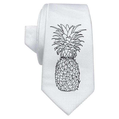 Weiße Krawatte/Krawatte ''Ananas'' mit Geschenkbox (AT00007946)