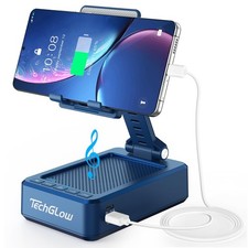 Gifts for Men Foldable Cellphone Stand with Bluetooth Speaker and Charging Fu...