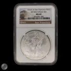 2014-S American Silver Eagle NGC MS69 Struck at San Francisco Mint Label -E377
