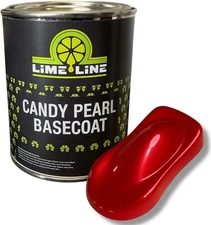 LiME LiNE Apple Red Candy Pearl Basecoat - Full Coverage Candy Look - 1 Quart