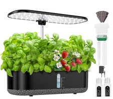 Hydroponics Growing System 14 Pods, Indoor Herb Garden with LED Grow Light, 5...