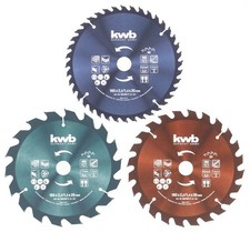KWB HM Kreiss&auml;geblatt Satz 3-tlg 165x20 mm S&auml;geblatt Holz Handkreiss&auml;ge Set