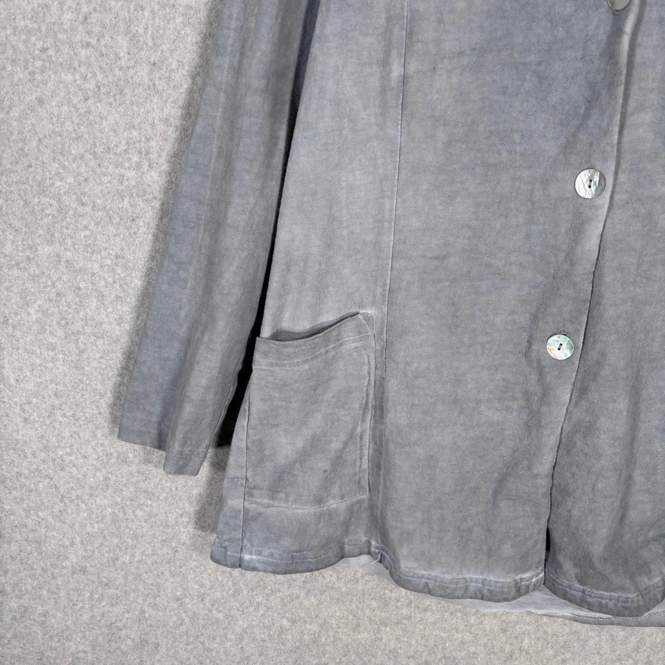 Туника с капюшоном кардиган толстовка маленький серый Artsy Lagenlook мать жемчуг - Изображение 4 из 4