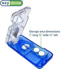 Pill Cutter and Splitter with Built-In Dispenser, Precise Cuts for Pills, Vitami