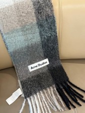 acne studios scarf Gray Mohair Checked