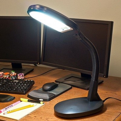 Deluxe Black Sunlight Desk Lamp Natural Spectrum Light Therapy