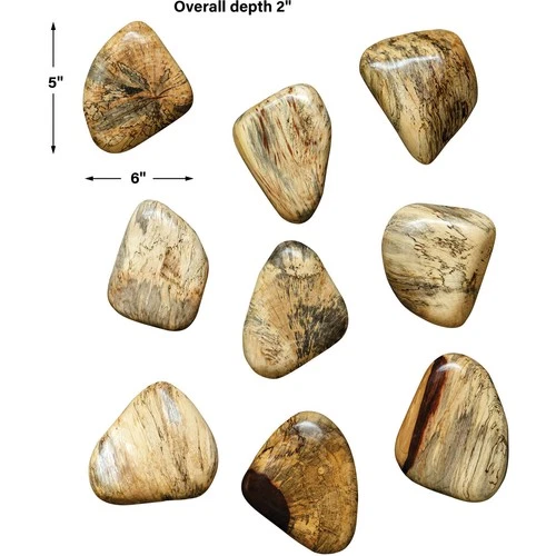 Uttermost 04324 Pebbles Natural Blonde Wood Wall Decor, Set of 9 - Picture 3 of 6