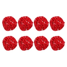 8 Pcs Wicker Rattan Balls 1.2 Inch Rattan Decorative Balls Vase Bright Red