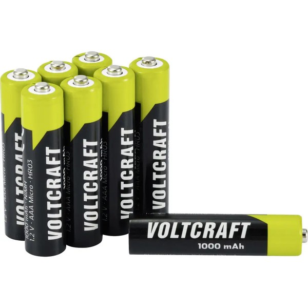 8Er Multipack Voltcraft VC-16043045 Micro (Aaa)-Akku Nimh 1000 Mah 1.2 V 8 St.-image