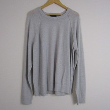 Banana Republic Men's Sweater XXL Gray Merino Wool Capsule Wardrobe Classic Prep