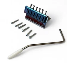 Genuine Fender Strat Bridge Whammy Bar + Graph Tech Saddles Upgrade Kit Bundle