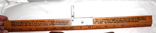 VINTAGE WOOD 18" ADJUSTABLE SLIDE RULER SIGN MARKER PRINTER ADVERTISEMENT WALLER