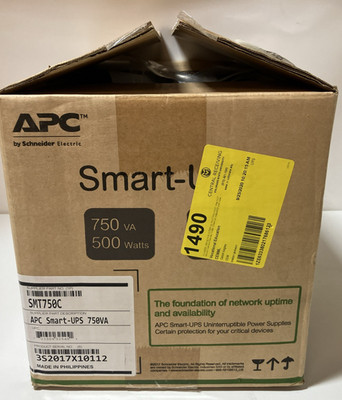 1 New APC Smart-UPS 750 SMT750C 750VA 500W Battery Backup AVR 120V Desktop UPS