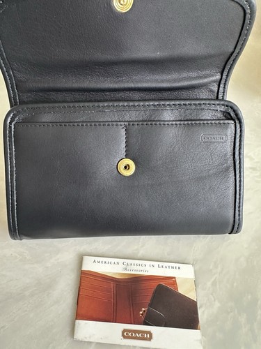 NOS COACH VINTAGE BLACK ENVELOPE SWING WALLET 4873 - Picture 15 of 23