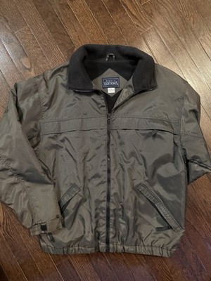 Basic Editions Men's Gray Bomber Jacket M, Full Zip, Stand-Up Collar, Mid-Length