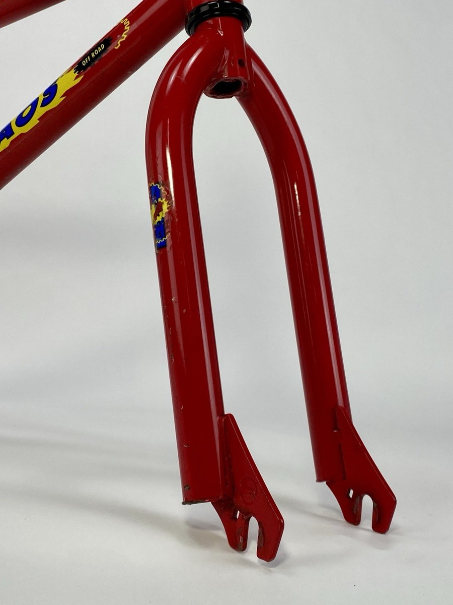 1995 Giant Total Chaos Off Road BMX Frame Fork Set Red Old Mid
