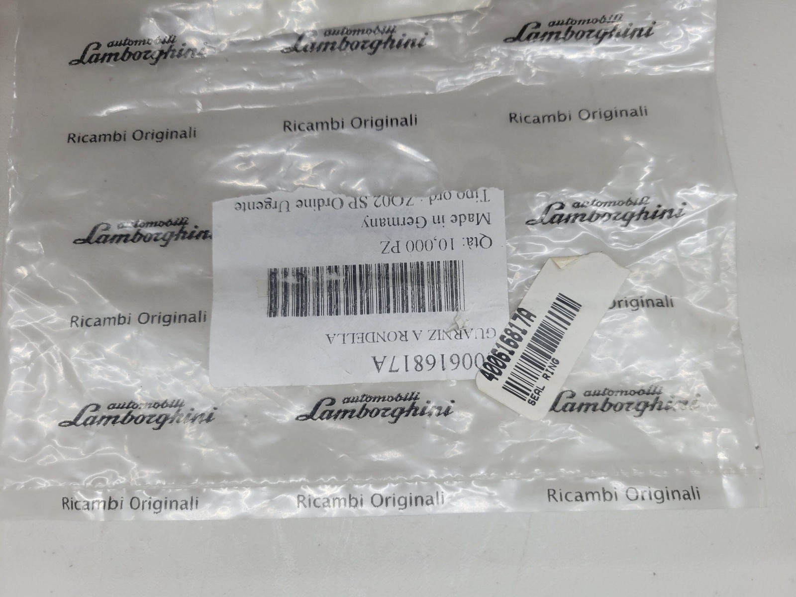 Lamborghini Gallardo Seal ring P/N 400616817A