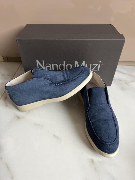 Women Nando Muzi Loafers Navy Suede 36