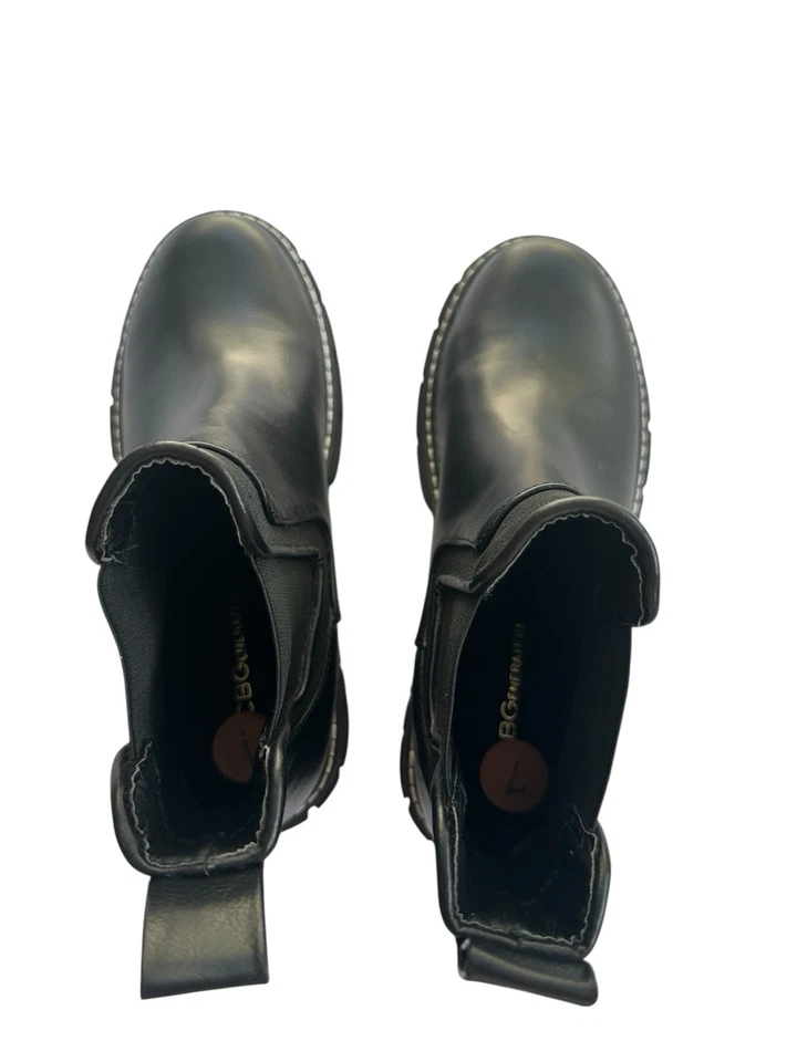 BCBGeneration Mujer Ulysa Suela Chelsea Plataforma Botín Talla 7 Cuero Foto 4 de 4