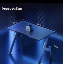Black Desk Computer Workstation Home Office, Gaming, Study Table