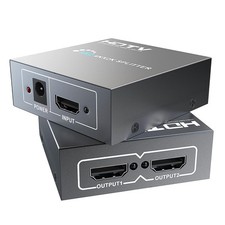 ENS 4K HDMI Splitter 1 in 2 Out, 1x2 Powered HDMI Splitter for Dual Monitors