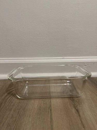 Vintage Pyrex 213 Glass Loaf Pan 1.5 Qt 22x11x6 cm Clear Baking Dish USA