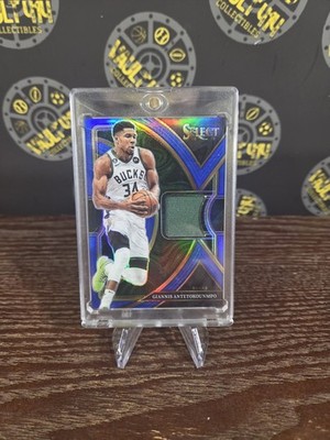 2022-23 Select Giannis Antetokounmpo Blue Selective Swatches Game Used Patch /75