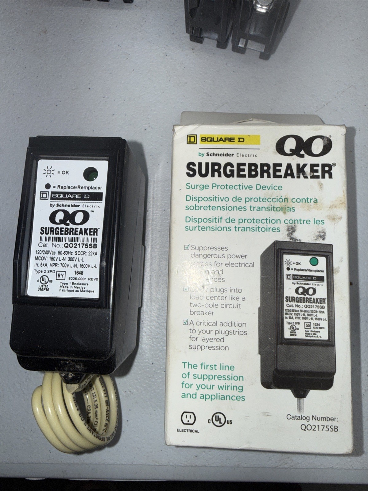 Square D QO2175SB Surgebreaker, Surge Protection Device