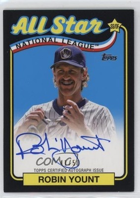 2024 Series 2 1989 Topps Baseball All-Star Black 41/50 Robin Yount Auto HOF 0l2
