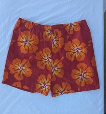 SAND N SUN Men's Res Tropical Floral Print Swim Shorts With Pocket XL