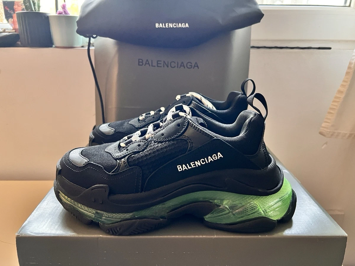 Balenciaga Triple S Sneaker Black Yellow Fluo for sale | eBay