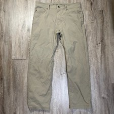 Prana Brion Pants Men's 34x30 Tan Brown Climbing Hiking Stretch STAINS