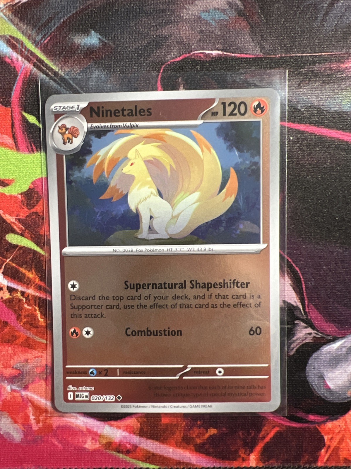 Ninetales 020/132 Me01: Mega Evolution Reverse Holo - Pokemon TCG NM Ships Free