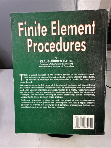 Finite Element Procedures By Klaus-Jürgen Bathe - Eastern Economy Edition - Picture 4 of 7