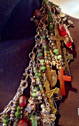 Christian Cross Statement/Cluster Necklace, Bold! (2161) - Picture 4 of 8