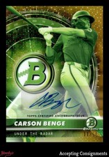 2026 Bowman Chrome Under The Radar Gold Refractor Carson Benge Rookie AUTO 11/50