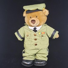 Build a Bear Teddy Bear Plush With U.S. Army Uniform and Hat