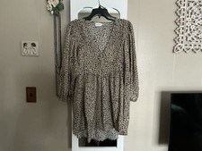 New Soft Leopard Print  Hi Lo Top Long Sleeve Tunic XL
