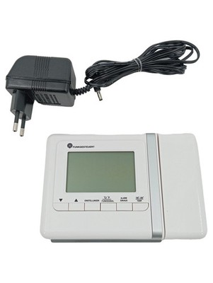 TEVION PCR128 Funk Wetterstation Digital Thermometer Uhr Weiß