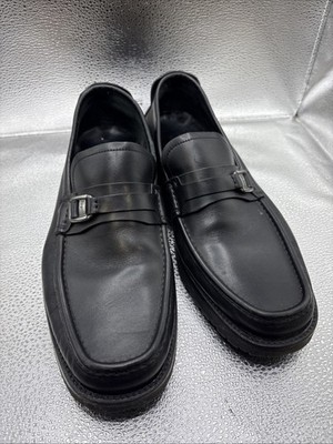 SALVATORE FERRAGAMO Men s Black Loafers Shoes Size 8 EEE