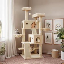 Best SHA CERLIN 65in Larger Cat Tree Tower Condo for Indoor Kitties/Multi-Level