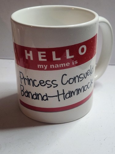 "Friends" novelty coffee mug -"Princess Consuela Banana Hammock"