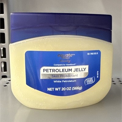 Equate Beauty Petroleum Jelly Skin Protectant, White Petrolatum USP 100% 20 oz
