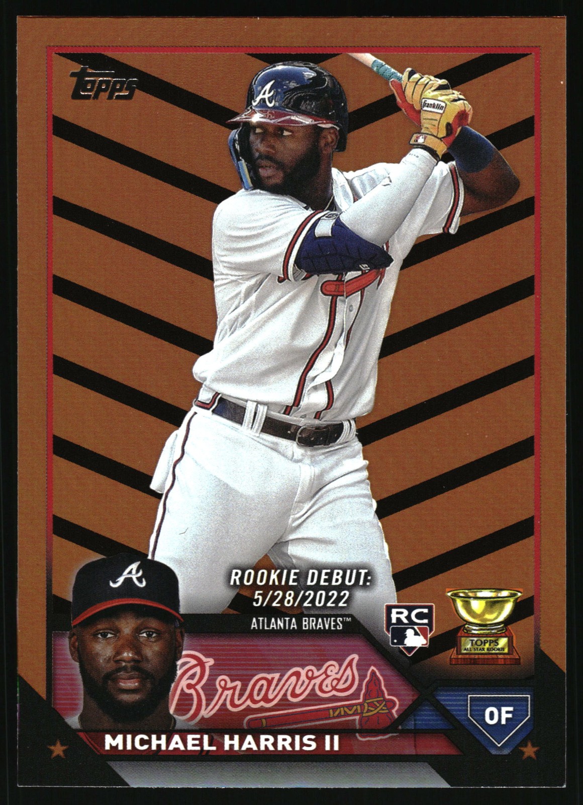 2023 Topps Update #US225 Michael Harris II Orange and Black Foil