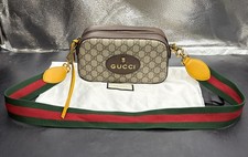 USED AUTHENTIC Gucci GG Supreme Monogram Web Neo Vintage Shoulder Bag