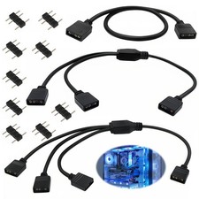 ARGB Extension Cables, 3 Pack 5V 3-Pin Addressable RGB Female-to-Female, 1-to...