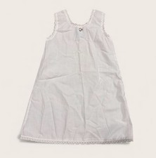 Vintage Girls Dress Slip White Lace Trim Late 20th Century 24M