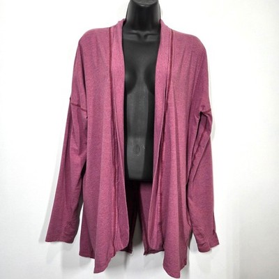 Coolibar Cardigan Womens Medium Pink Lumaleo Sun Wrap Lightweight Beach UPF