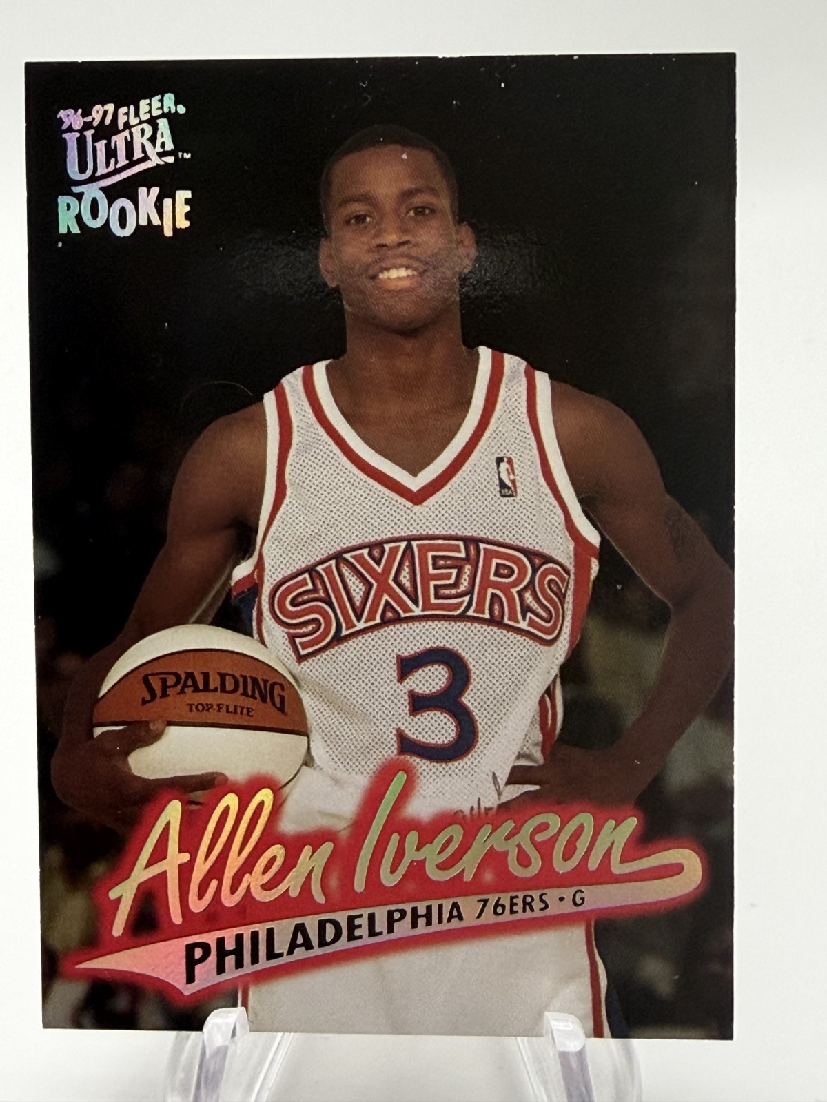 Allen Iverson #82 Basketball Cards 1996 Ultra trading card — raw and PSA graded price guide