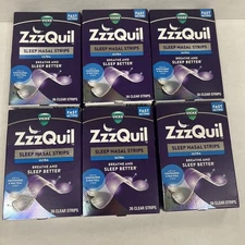 6 PACK Vicks ZzzQuil Sleep Nasal Strips Ultra (156 CLEAR Strips Total)